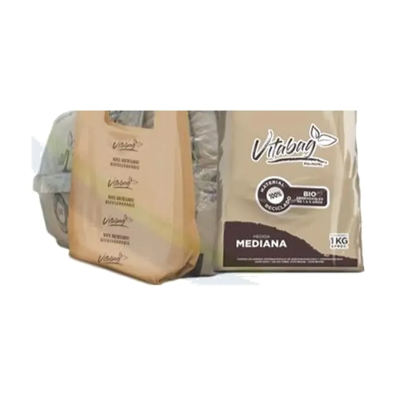 Bolsa camiseta polipapel biodegradable Vitabag mediana