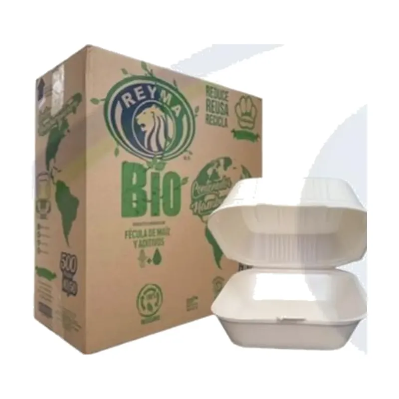 Charola térmica para hamburguesa biodegradable REYMA